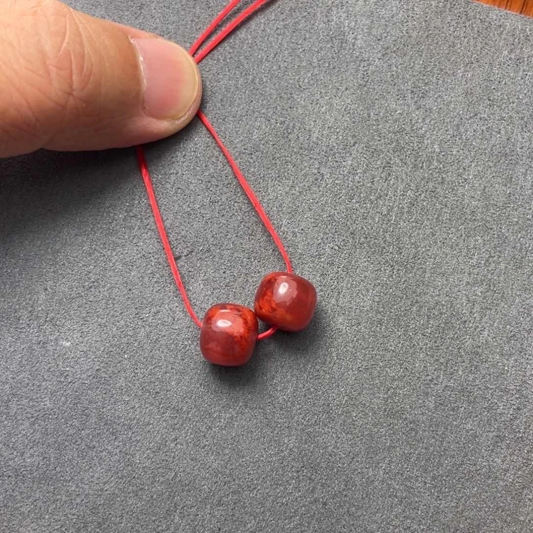 南红玛瑙9➕老型珠2颗未镶嵌Z****g