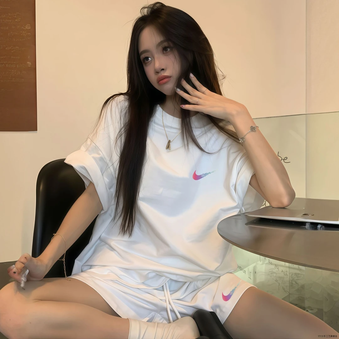 官方直售奥特莱斯旗舰店铺正品夏日女士时尚休闲运动风两件咏颖