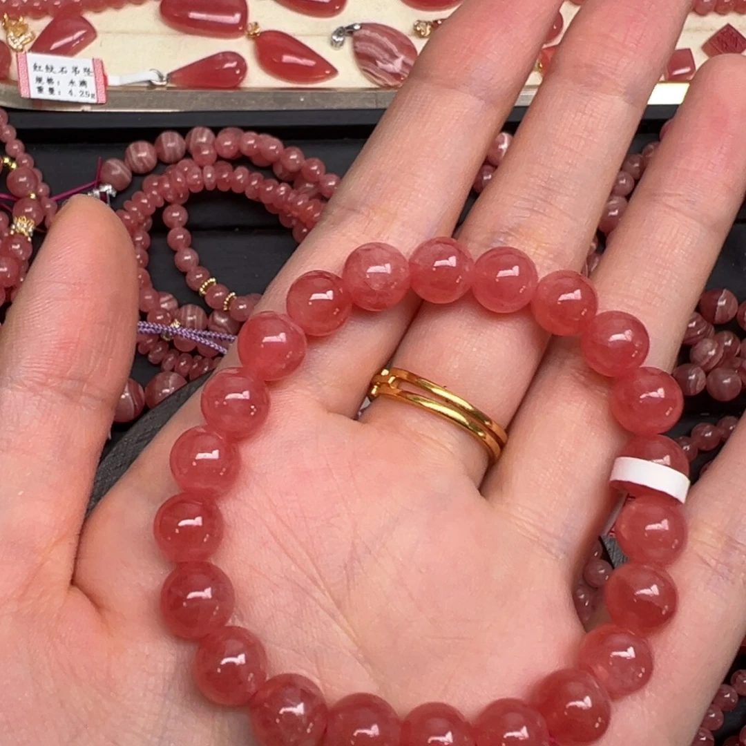 ****嘛菱锰矿（红纹石）未镶嵌手绳