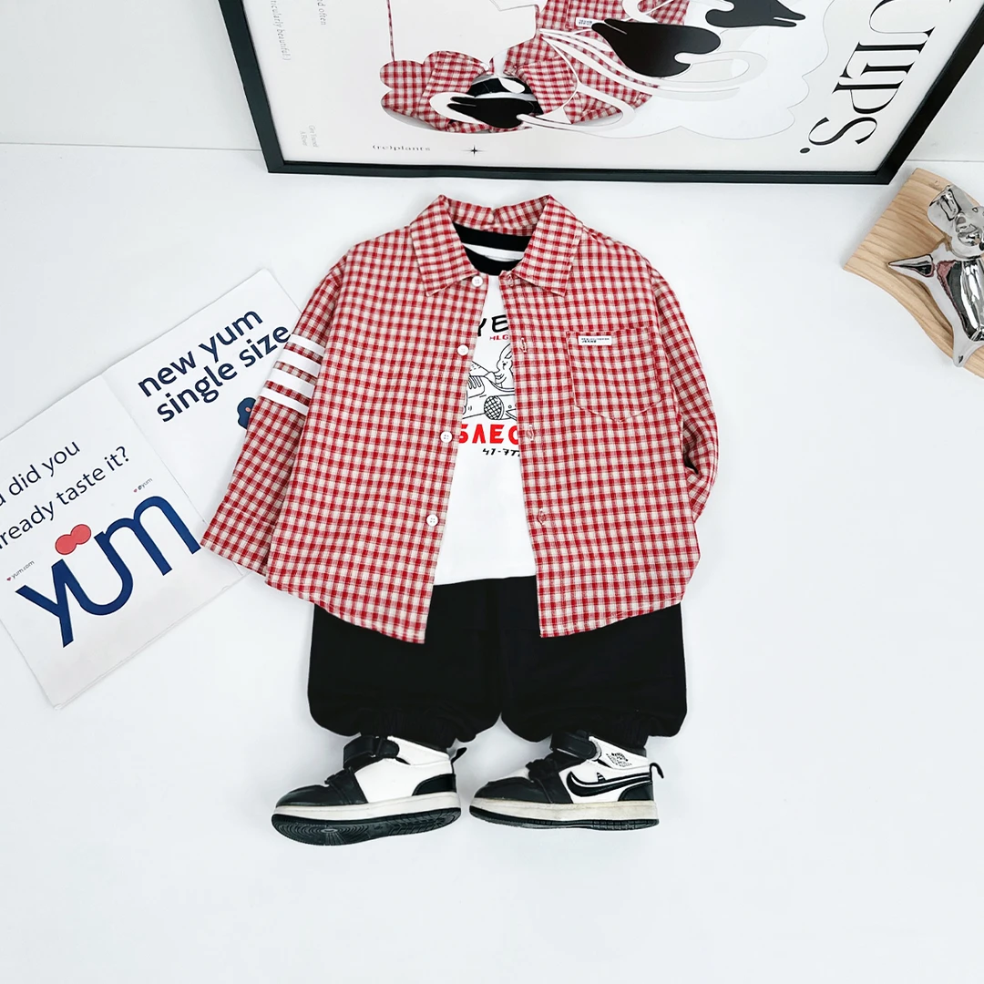 儿童衬衫长袖2025新款春装男童春秋上衣潮 WG28050 悠悠童话童装