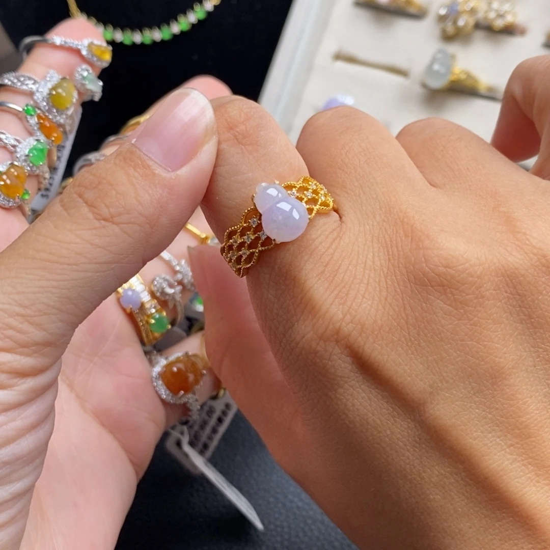 翡翠银S925镶嵌戒指