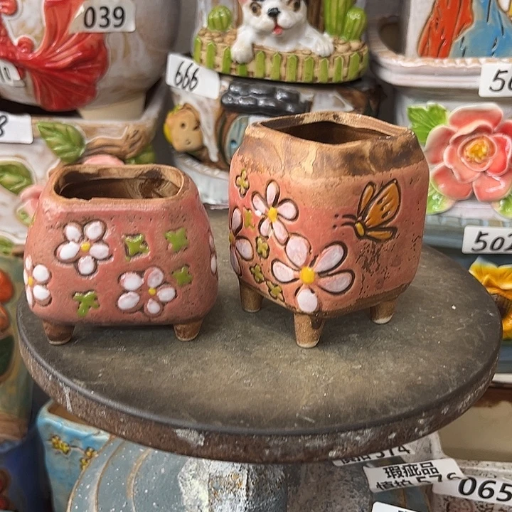 粗陶材质多肉花盆