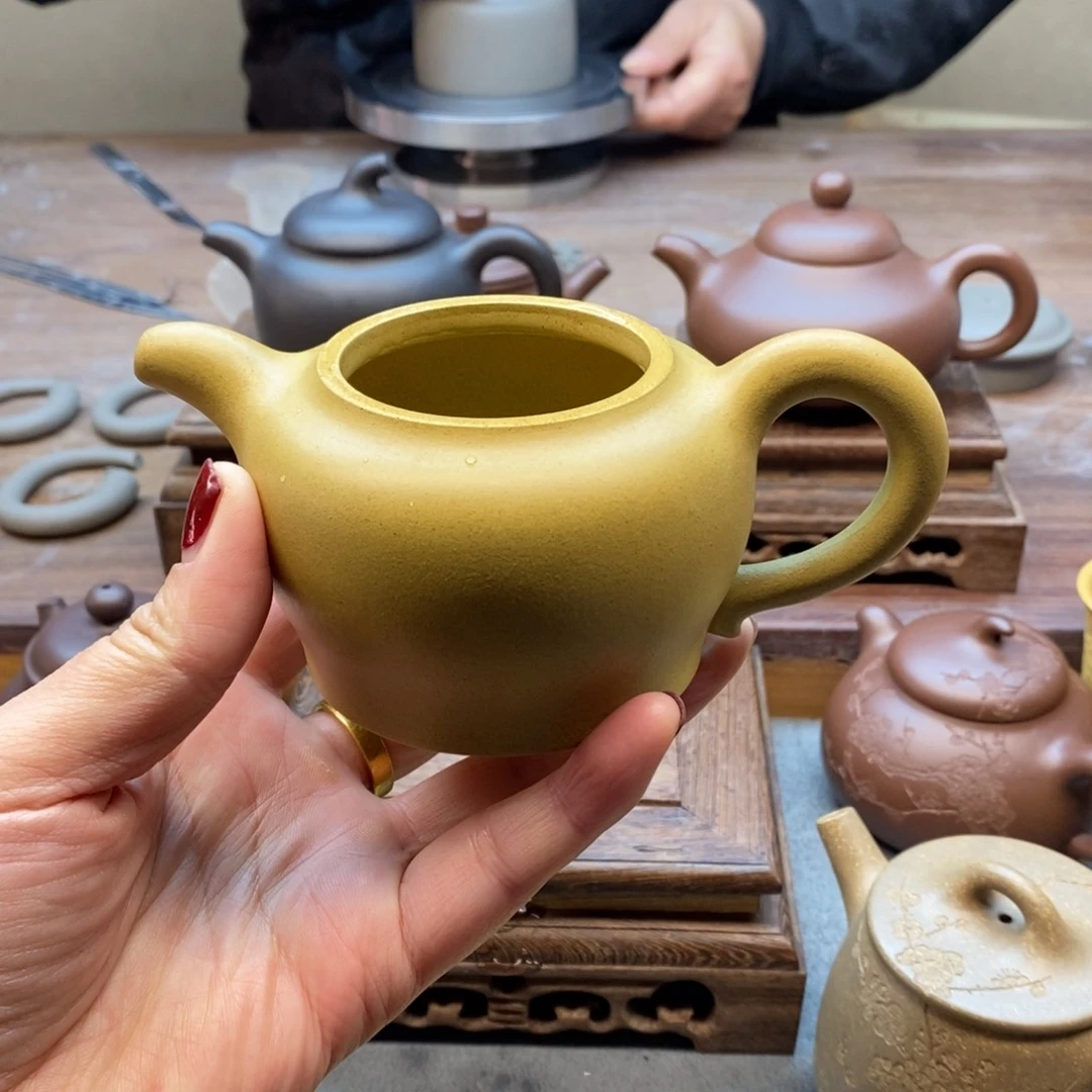 紫砂茶壶专****标大韵壶（本山绿泥）