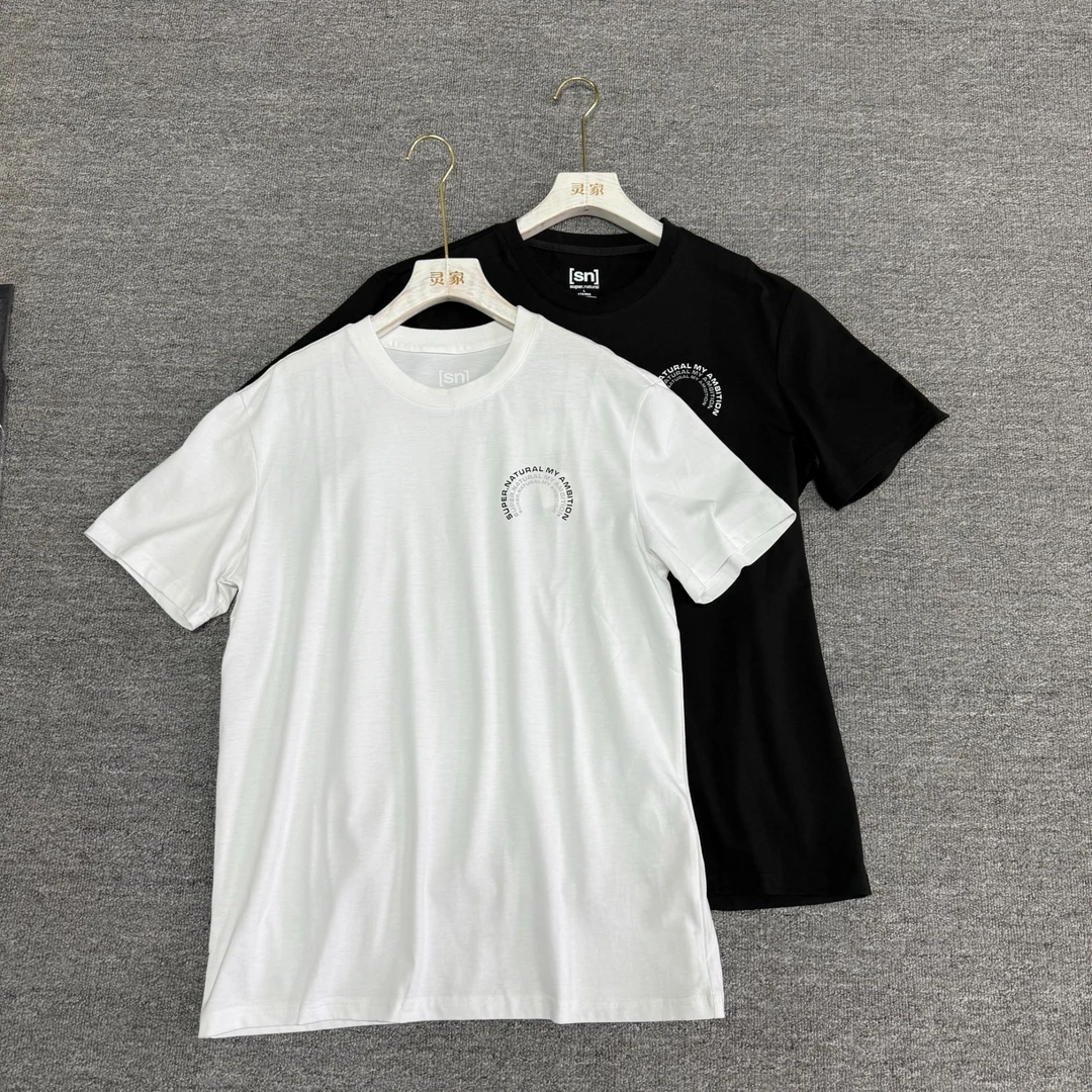 男款夏季休闲百搭舒适宽松简约运动圆领T恤【10673】