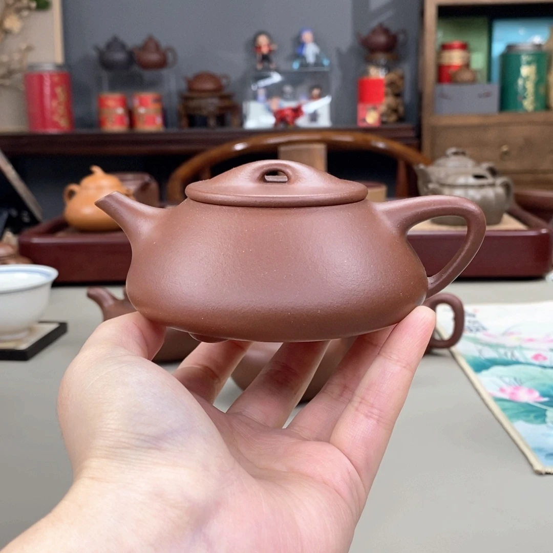 茶壶紫砂羊角山紫泥半手光明石瓢200cc