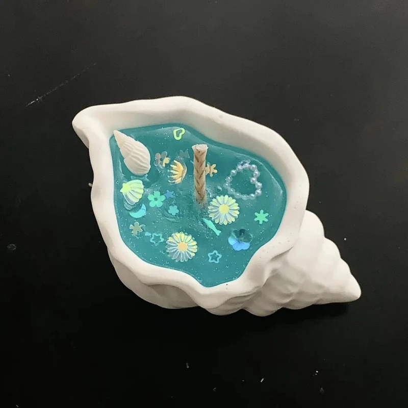 海洋风海螺香薰蜡烛氛围感创意香氛果冻蜡贝壳海星手工蜡烛礼物