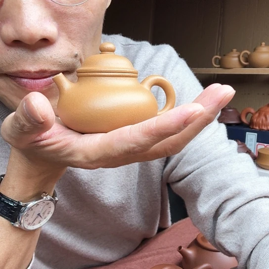 茶壶紫砂宜兴紫砂原矿黄金段