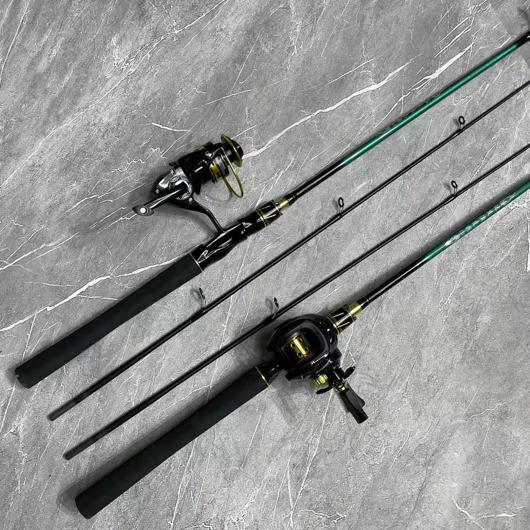 路亚套装黑金款绿金款高碳泛用远投微物打黑路亚竿套装全水域