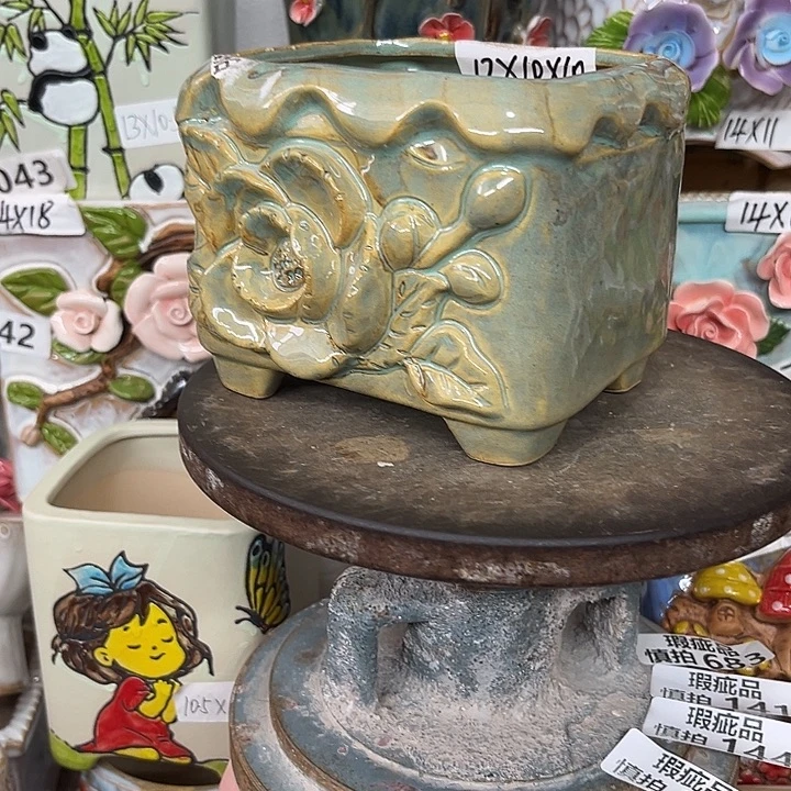 紫砂花盆粗陶材质多肉花盆