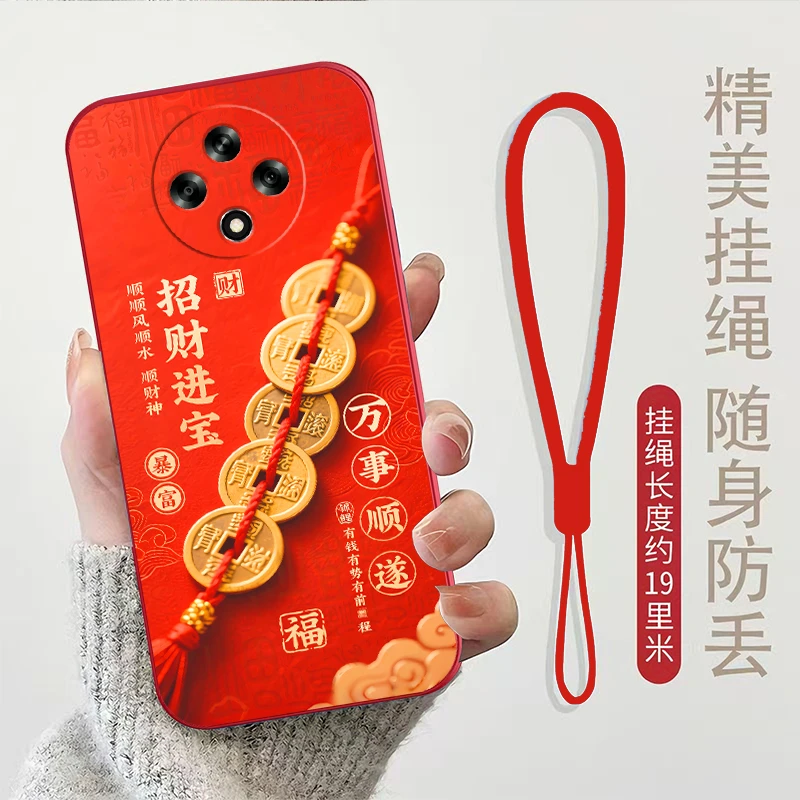 适用OPPOA3 5G手机壳PKA110防摔5G男女新款全包边红色新年款软壳