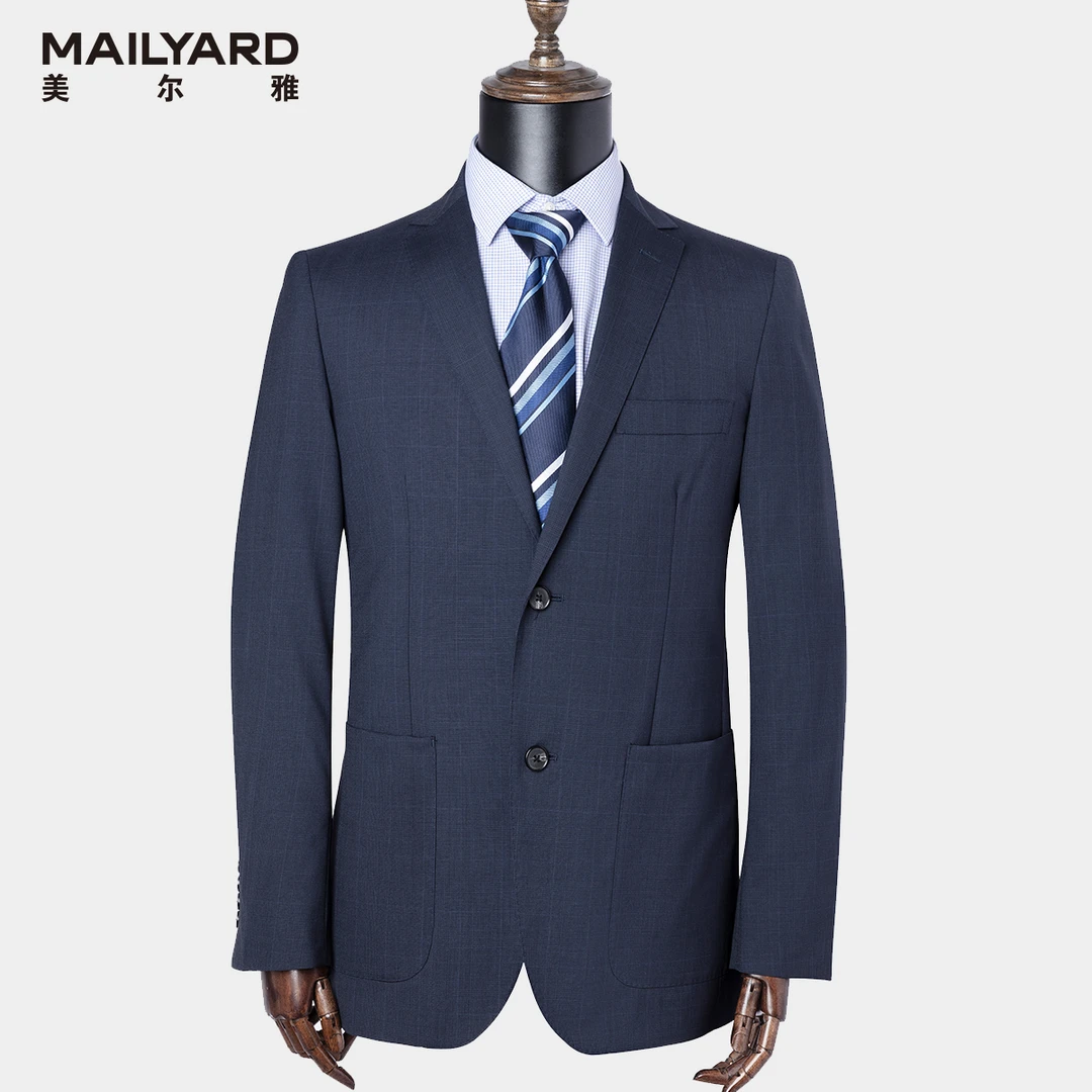 MAILYARD/美尔雅男装单西春时尚格纹西装休闲男士单西575