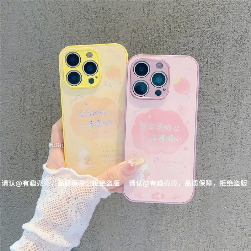 烫金玻璃壳适用苹果16/iphone/华为荣耀/OPPO/VIVO/小米手机壳潮