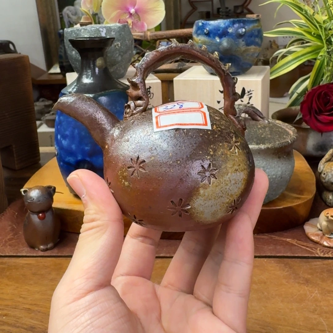 陶吉窑口备前烧提梁水滴福利一口价