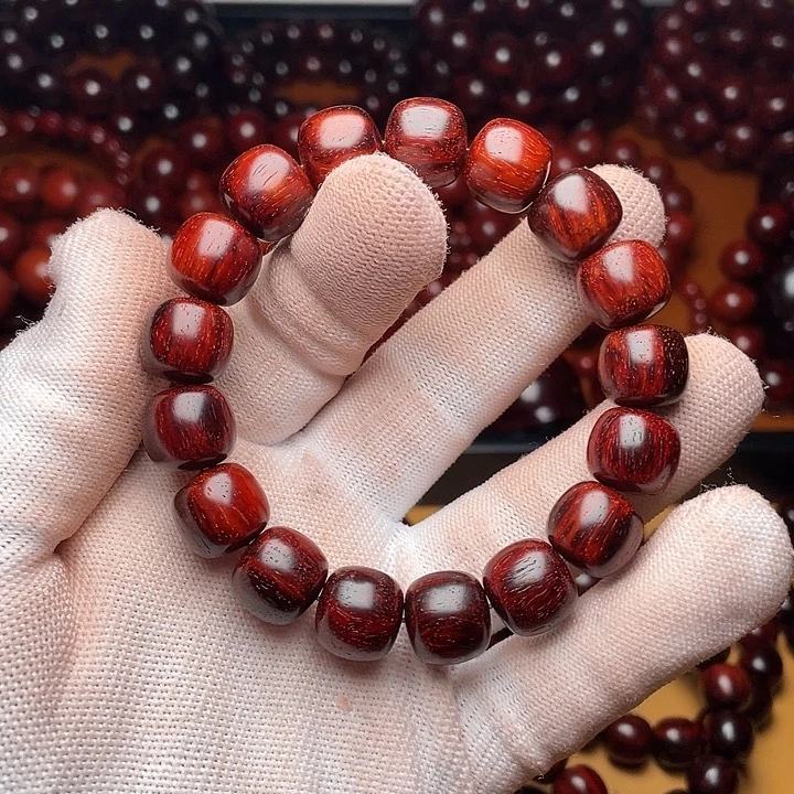 檀香紫檀（小叶紫檀）12*13精工老型琴料火焰纹黑飘红