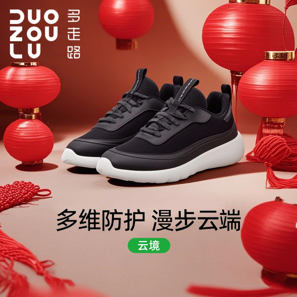 多走路冬季新款云境鞋保暖舒适软底时尚轻便百搭潮流休闲运动鞋