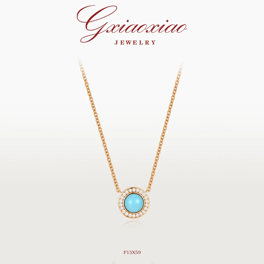 坠链均925银合成锆石 气质轻奢高级感圆形锁骨项链 F15X59/TX66