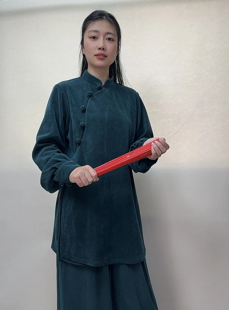 冬季斜襟雪尼尔大宽裤太极拳.游龙拳高品质练拳保暖加厚灯笼裤