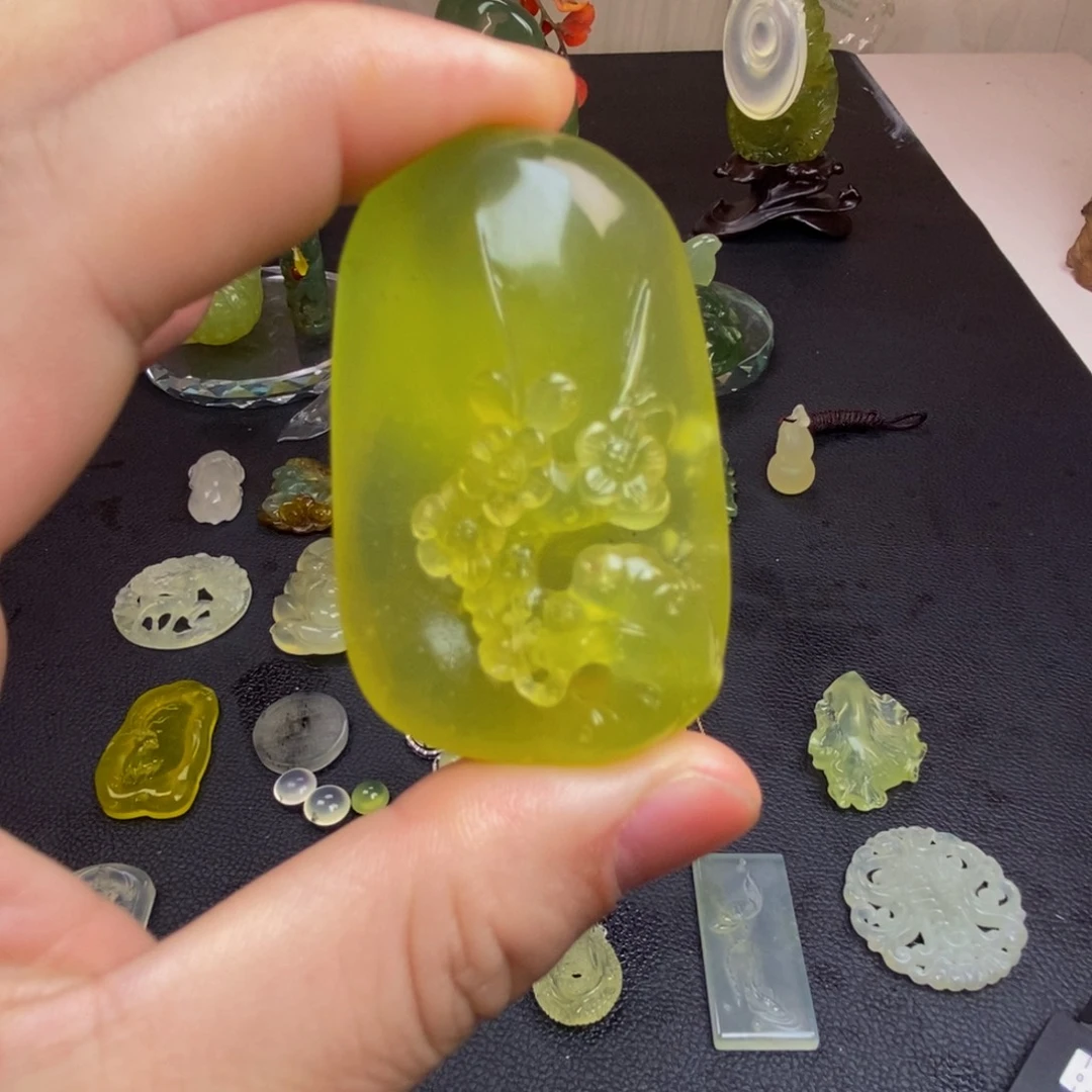 蛇纹石玉合金颈饰