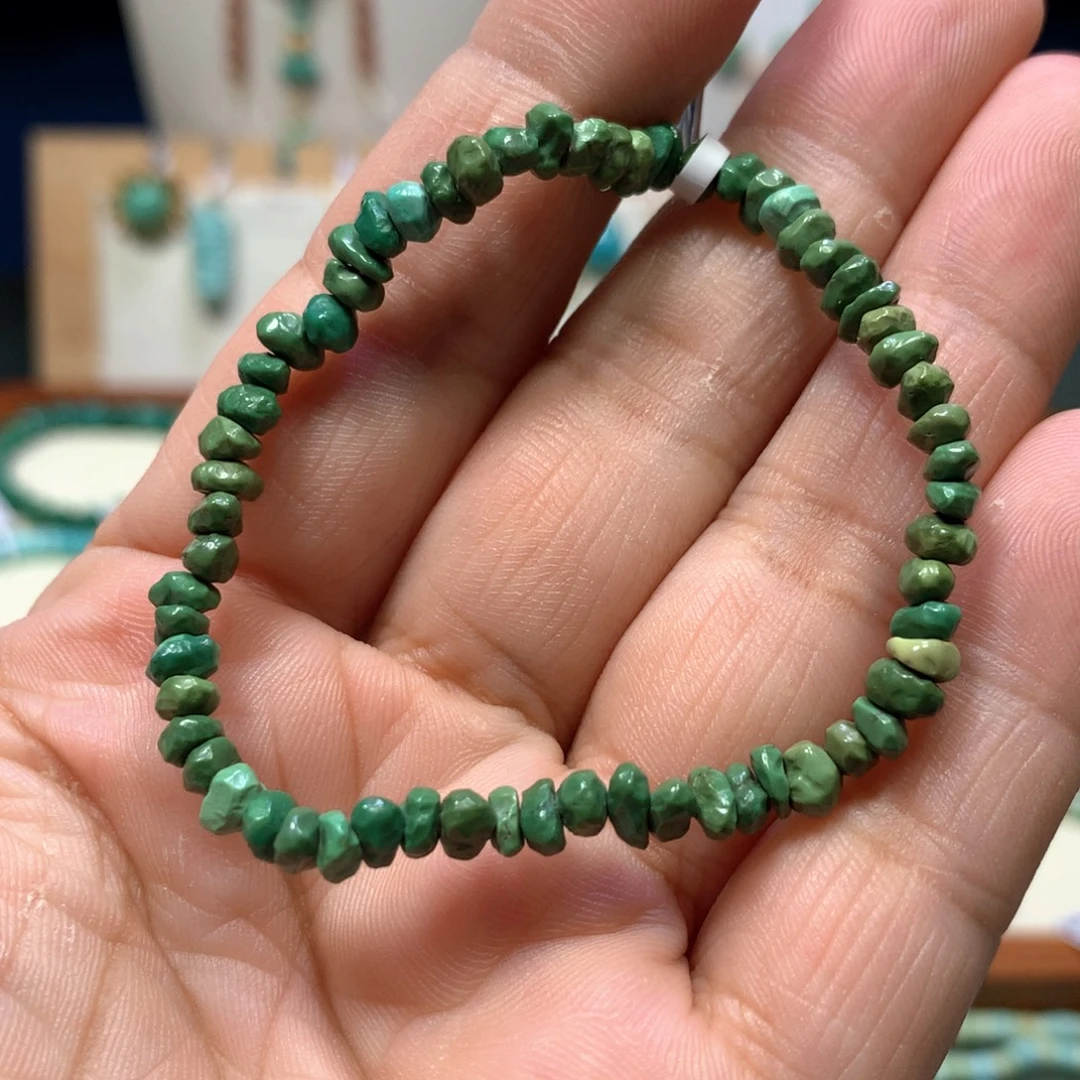 绿松石未镶嵌藏扣4mm