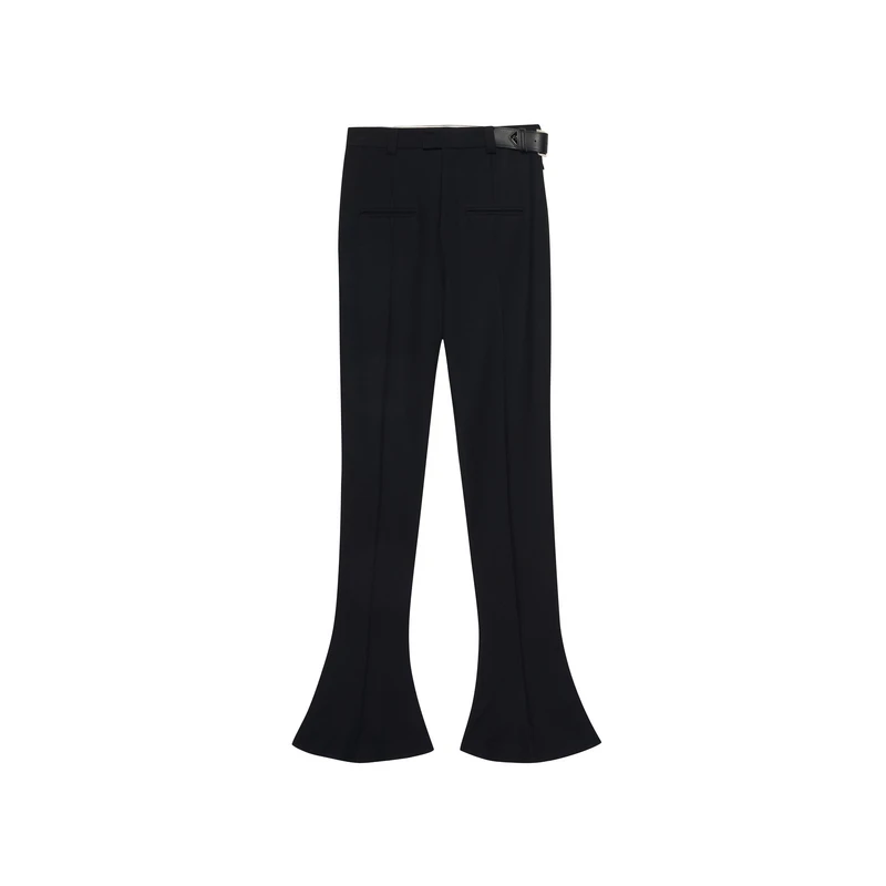 【会员专享】REVAN STUDIO时尚简约通勤都市休闲微喇长裤SN71301704