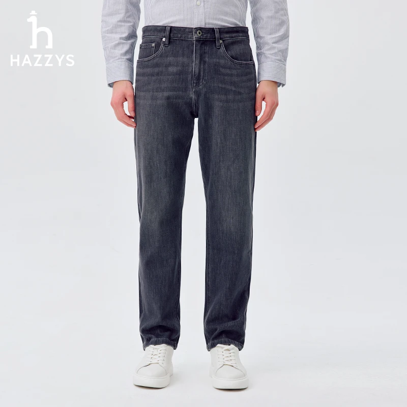 Hazzys哈吉斯男士春夏长裤水洗牛仔裤休闲裤