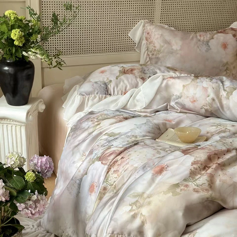 花开半夏莱赛尔丝床品四件套