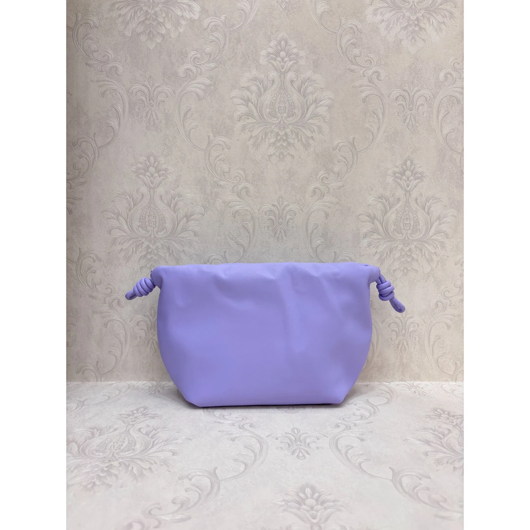 Laugh Queen手工打造真皮女士新款包 0574 紫色蓝色 f 微 18cm