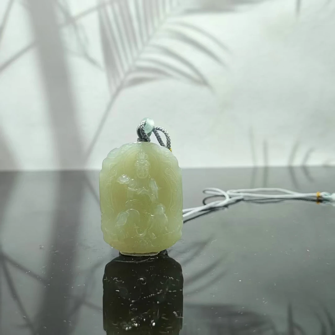 R和田玉普贤菩萨吊坠（龙、蛇）0298