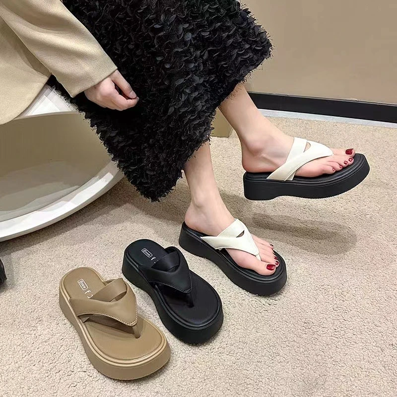 5859夏季新款厚底人字拖女外穿休闲时尚百搭轻便柔软