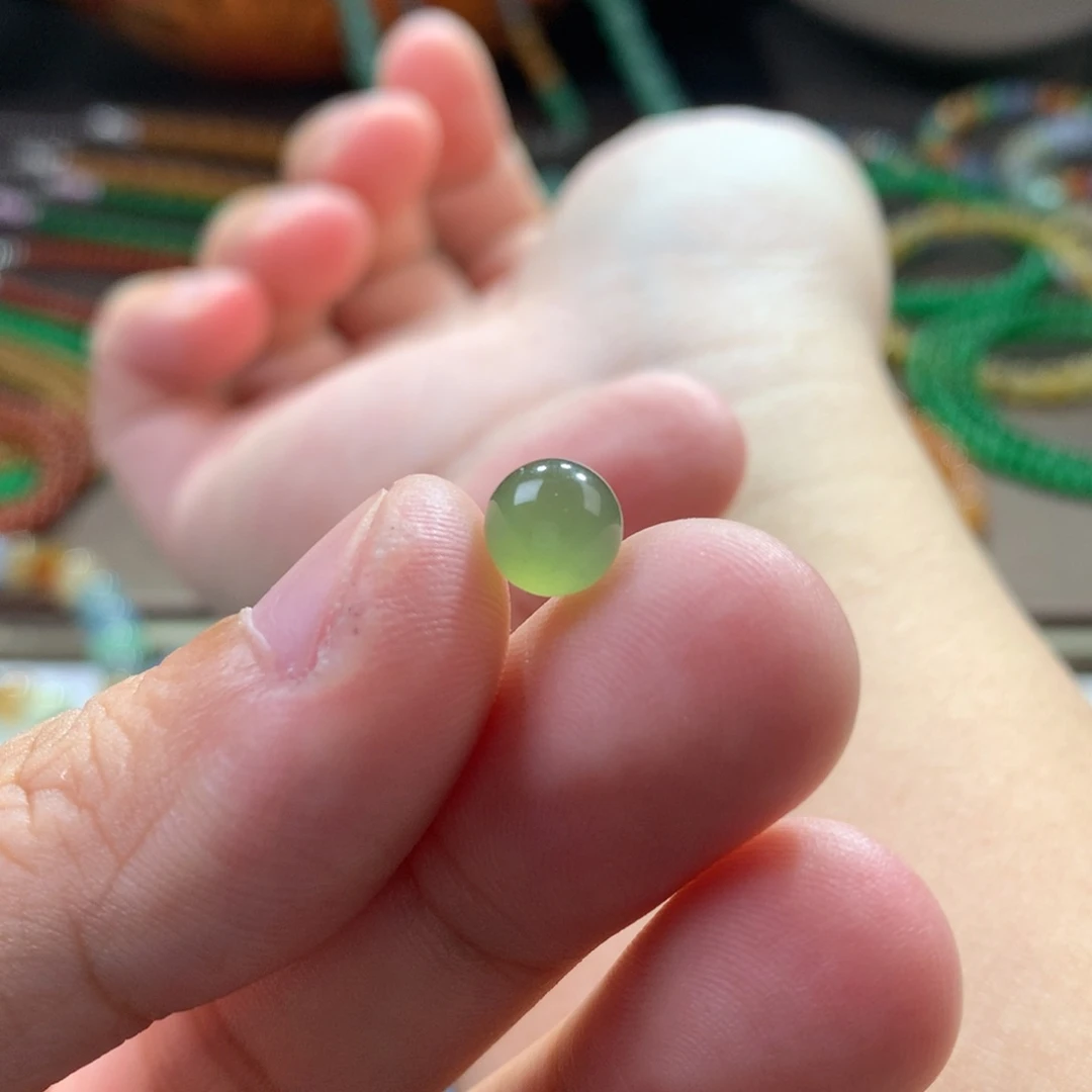 未镶嵌手链翡翠大漏闭眼拍！冰起胶果冻橄榄绿单珠 卡7