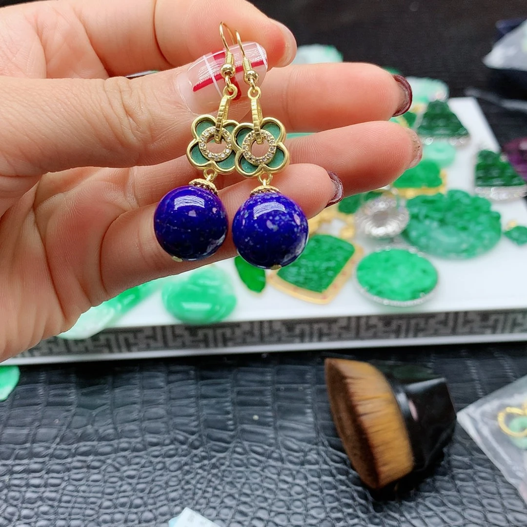 【闪购商品】翡翠耳饰银S925镶嵌，