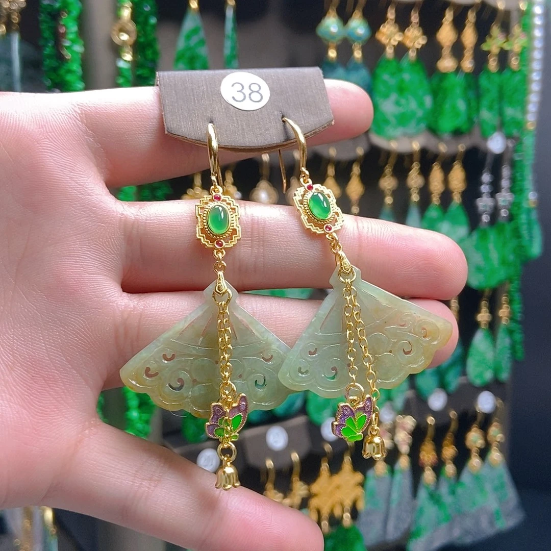 翡翠未镶嵌耳饰翡翠