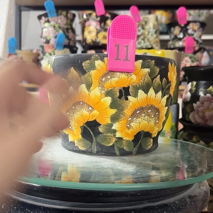 满38包邮 景德镇手绘花盆