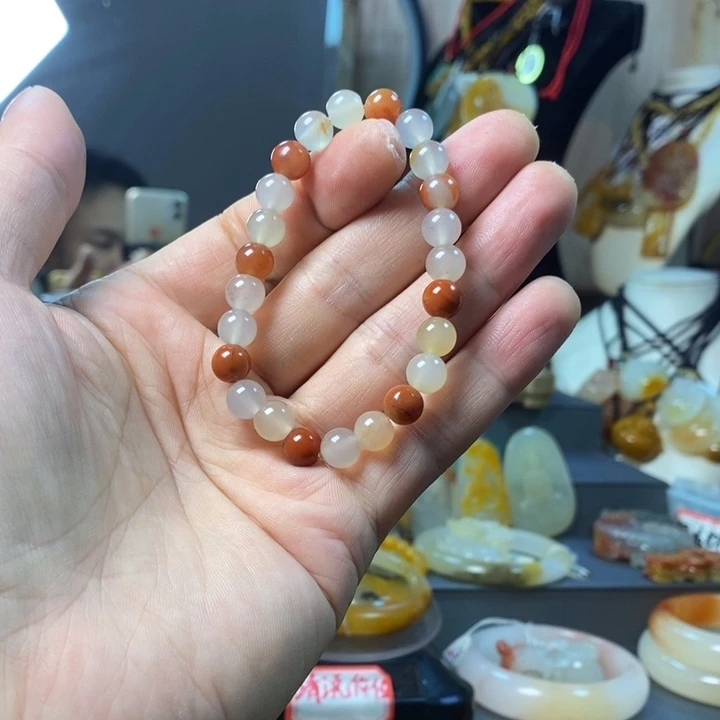 石英质玉（黄龙玉）未镶嵌手链