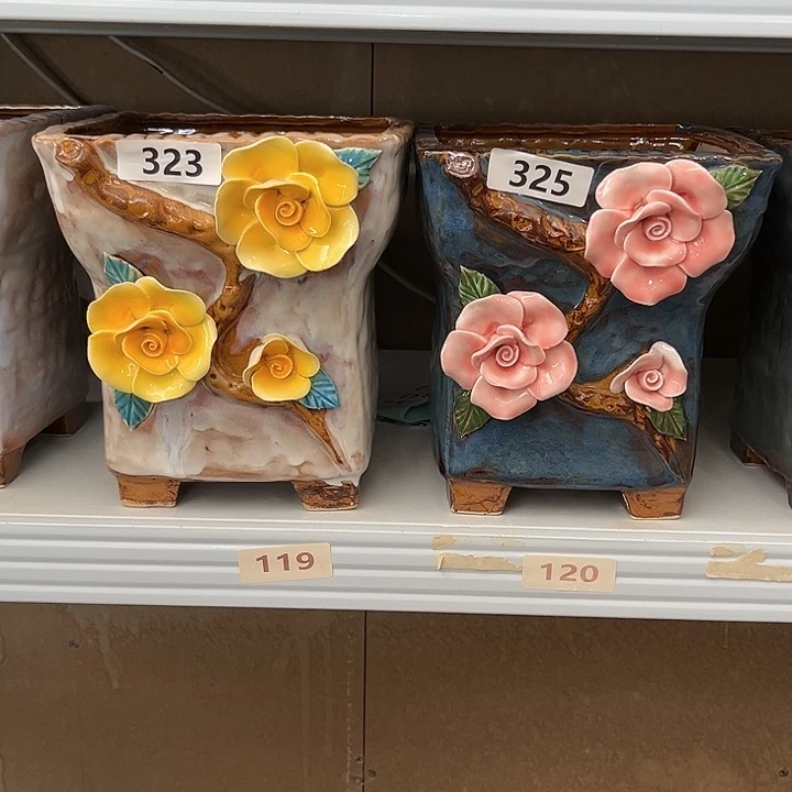 紫砂花盆粗陶材质多肉花盆