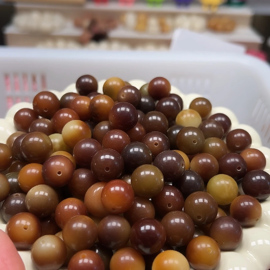 手串菩提根/象牙果微瑕卡13/14非料虎破圆200颗