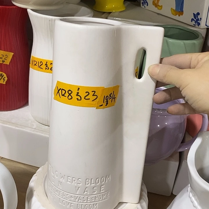 陶盆有孔 瑕疵针孔漏釉介意勿拍外口 8外高23