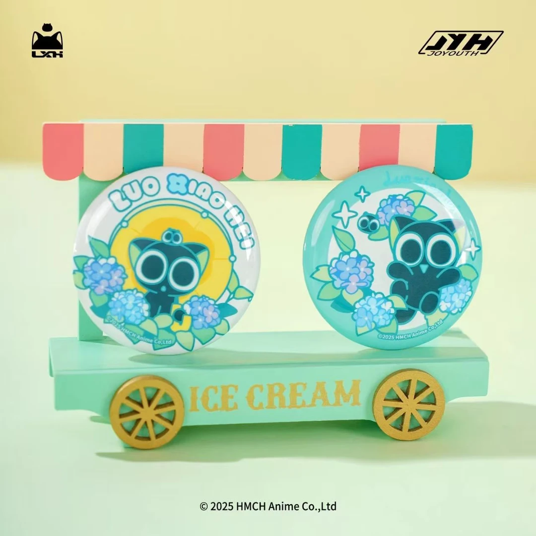正版现货Joyouth罗小黑雨中曲系列58mm吧唧白葱马口铁徽章周边