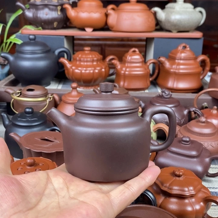 紫砂茶壶高德钟220cc原矿老紫泥特价