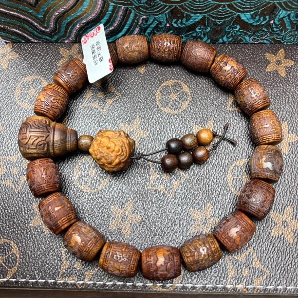 052沉木单圈15mm桶珠