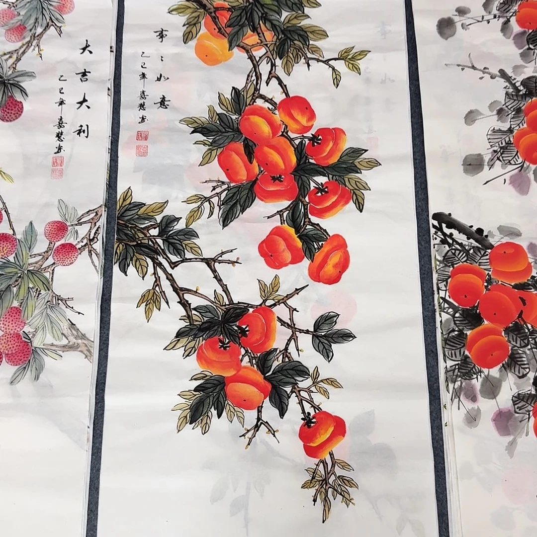 国画三尺尺寸50X100纯手绘作品