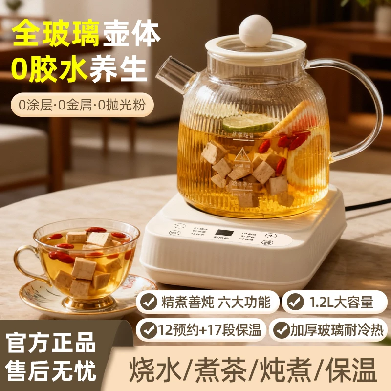 伯尼熊养生壶自动煮茶壶烧水壶12小时智能恒温电热水壶花茶壶女士