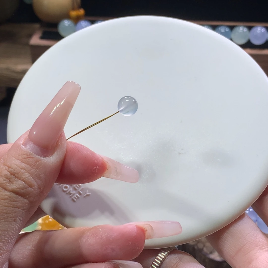 未镶嵌手串翡翠蓝钢飘绿花卡7.3