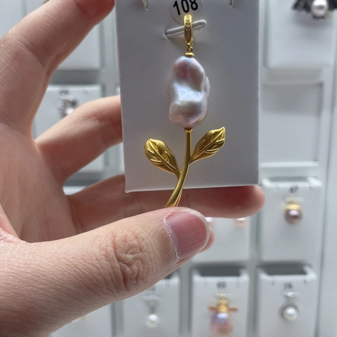 颈饰合金淡水珍珠