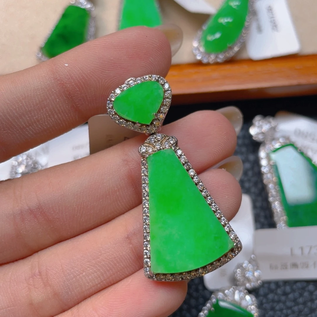 【闪购商品】翡翠银S925镶嵌吊坠(不含链)翡翠