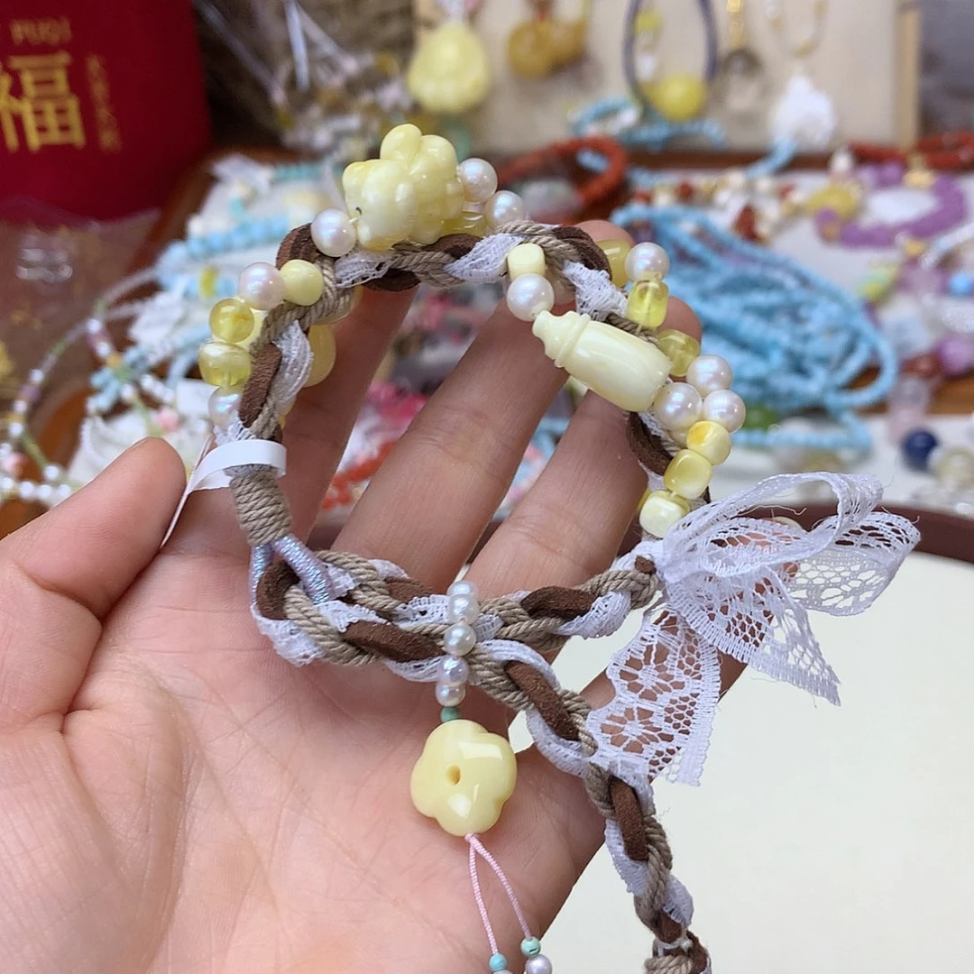 蜜蜡颈饰未镶嵌手链