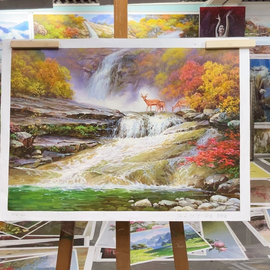 油画朝鲜艺术家油画作品