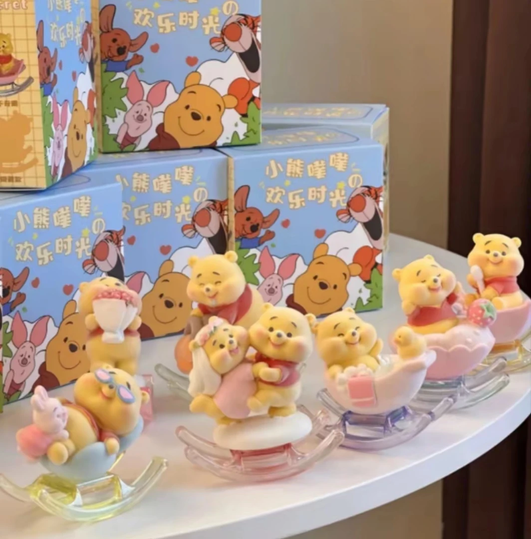 小噗噗的欢乐时光植绒款维尼熊盲盒手办摆件玩具
