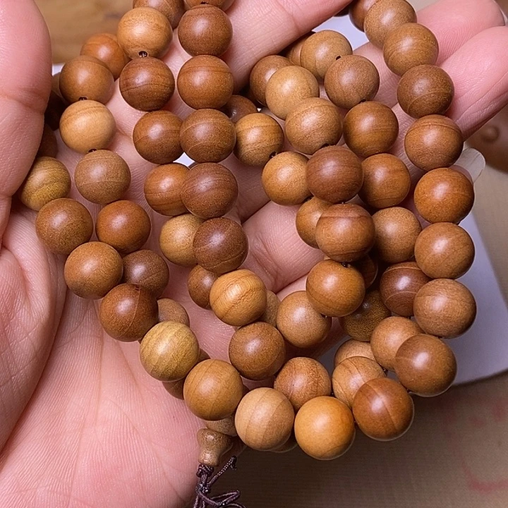 嗡***吽檀香木手串/手链老山檀香老料1.0/108圆珠