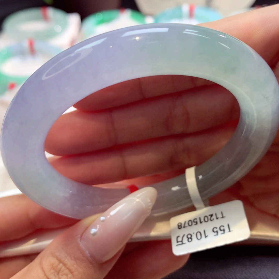 未镶嵌手镯翡翠冰春彩1号66